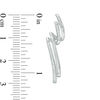 Thumbnail Image 2 of 1/6 CT. T.W. Diamond Twist Drop Earrings in Sterling Silver