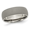 Thumbnail Image 0 of Ladies' 7.0mm Low Dome Brushed Wedding Band in Titanium