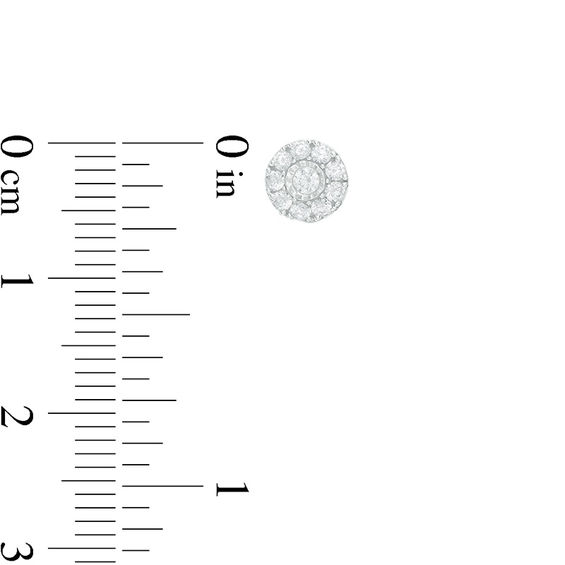 1/4 CT. T.w. Composite Diamond Stud Earrings in 10K White Gold