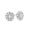 Thumbnail Image 1 of 1/5 CT. T.W. Diamond Frame Flower Stud Earrings in 10K White Gold