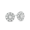 Thumbnail Image 0 of 1/5 CT. T.W. Diamond Frame Flower Stud Earrings in 10K White Gold