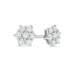 Diamond Studs Earrings Zales T W Diamond Star Stud Earrings In 10k White Gold