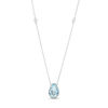 Thumbnail Image 1 of Pear-Shaped Blue and White Topaz Station Necklace in Sterling Silver