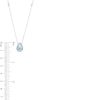 Thumbnail Image 2 of Pear-Shaped Blue and White Topaz Station Necklace in Sterling Silver