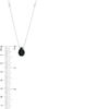 Thumbnail Image 3 of Pear-Shaped Onyx and White Topaz Station Necklace in Sterling Silver