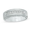 Thumbnail Image 1 of Vera Wang Men's 1 CT. T.W. Diamond Nine Stone Wedding Band in 14K White Gold