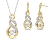 Thumbnail Image 0 of Diamond Accent Infinity Pendant and Earrings Set in Sterling Silver with 14K Gold Plate