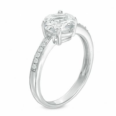 Details about   Polished White Topaz In Rhodium Plated Sterling Silver Ring.