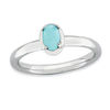 Thumbnail Image 0 of Stackable Expressions™ Oval Turquoise Ring in Sterling Silver