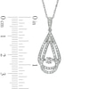 Thumbnail Image 2 of 0.085 CT. T.W. Diamond Teardrop Pendant and Earrings Set in Sterling Silver