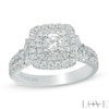 Thumbnail Image 0 of Vera Wang Love Collection 1 CT. T.W. Diamond Double Square Frame Engagement Ring in 14K White Gold