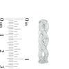 Thumbnail Image 2 of 1/2 CT. T.W. Diamond Braided Hoop Earrings in 10K White Gold