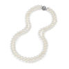 Thumbnail Image 0 of 7.0 - 8.0mm Cultured Freshwater Pearl Double Strand Necklace with Sterling Silver Clasp