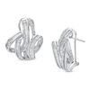 Thumbnail Image 0 of 1-3/4 CT. T.W. Diamond Swirl Crossover Drop Earrings in 10K White Gold