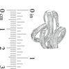 Thumbnail Image 1 of 1-3/4 CT. T.W. Diamond Swirl Crossover Drop Earrings in 10K White Gold
