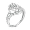 Thumbnail Image 1 of 1/2 CT. T.W. Composite Diamond Marquise Swirl Bypass Ring in 10K White Gold