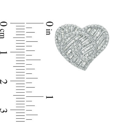 1-3/4 CT. T.W. Diamond Heart Swirl Stud 