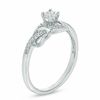 Thumbnail Image 1 of 1/10 CT. T.W. Diamond Double Hearts Promise Ring in 10K White Gold