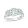 Thumbnail Image 0 of 2 CT. T.W. Diamond Frame Three Stone Engagement Ring in 14K White Gold
