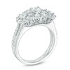 Thumbnail Image 1 of 2 CT. T.W. Diamond Frame Three Stone Engagement Ring in 14K White Gold