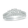 Thumbnail Image 1 of 1 CT. T.W. Diamond Three Stone Bridal Set in 10K White Gold