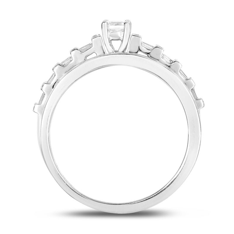 1/2 CT. T.W. Diamond Bridal Set in 14K White Gold