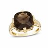 Thumbnail Image 1 of 12.0mm Cushion-Shaped Smoky Quartz Ring in 10K Gold