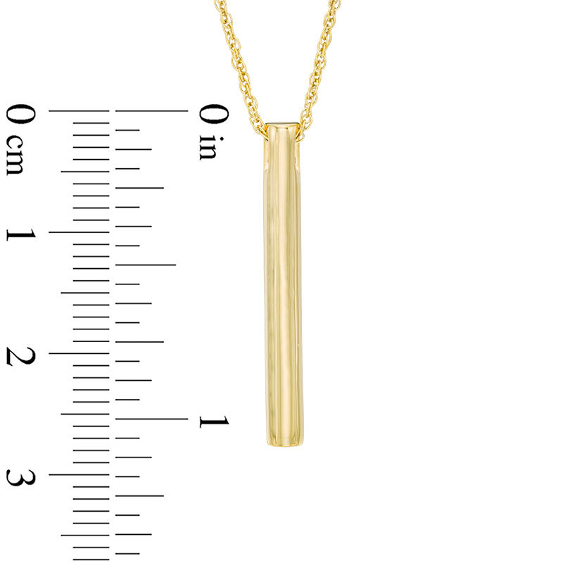 Linear Bar Pendant in 10K Gold Zales