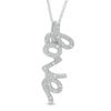 Thumbnail Image 1 of Diamond Accent Cursive &quot;love&quot; Pendant in Sterling Silver