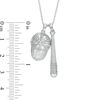 Thumbnail Image 1 of 1/10 CT. T.W. Diamond Baseball Bat and Hat Pendant in Sterling Silver