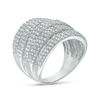 Thumbnail Image 1 of 1 CT. T.W. Diamond Multi-Row Stacked Ring in Sterling Silver