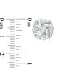 Thumbnail Image 2 of 1/10 CT. T.W. Diamond Love Knot Stud Earrings in Sterling Silver