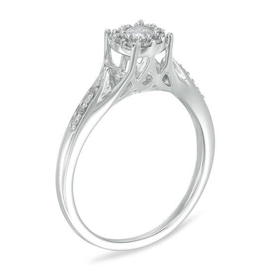 1/4 CT. T.w. Diamond Frame Promise Ring in Sterling Silver