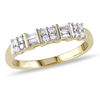 Thumbnail Image 0 of 1/4 CT. T.W. Baguette and Round Diamond Alternating Two Row Anniversary Band in 10K Gold