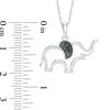 Thumbnail Image 1 of 1/15 CT. T.W. Enhanced Black and White Diamond Elephant Pendant in Sterling Silver