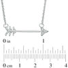 Thumbnail Image 1 of Diamond Accent Sideways Arrow Necklace in Sterling Silver