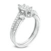 Thumbnail Image 2 of 1/2 CT. T.W. Multi-Diamond Marquise Bypass Bridal Set in 10K White Gold