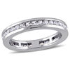 Thumbnail Image 0 of Lab-Created White Sapphire Channel-Set Eternity Band in 10K White Gold