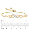 Thumbnail Image 2 of 1/15 CT. T.W.  Diamond Twist Bolo Bracelet in 10K Gold - 9.5"