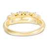 Thumbnail Image 3 of 1/2 CT. T.W. Diamond Past Present Future® Collar Engagement Ring in 10K Gold