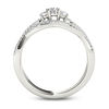 Thumbnail Image 3 of 1/2 CT. T.W. Diamond Three Stone Twist Bridal Set in 14K White Gold