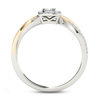 Thumbnail Image 3 of 1/2 CT. T.W. Princess-Cut Diamond Square Frame Twist Engagement Ring in 14K Two-Tone Gold