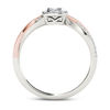 Thumbnail Image 2 of 1/2 CT. T.W. Princess-Cut Diamond Square Frame Twist Engagement Ring in 14K Two-Tone Gold