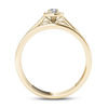 Thumbnail Image 2 of 1/3 CT. T.W. Diamond Cushion Frame Vintage-Style Bridal Set in 14K Gold