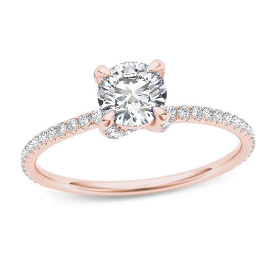 Elegant Zales Rose Gold Engagement Ring