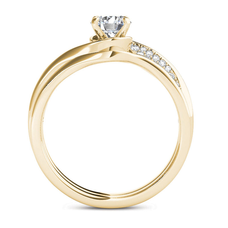 5/8 CT. T.W. Diamond Twist Bypass Bridal Set in 14K Gold