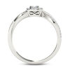 Thumbnail Image 3 of 1/2 CT. T.W. Princess-Cut Diamond Square Frame Twist Engagement Ring in 14K White Gold