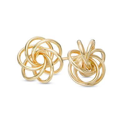 13mm Loose Love Knot Stud Earrings In 14k Gold Zales