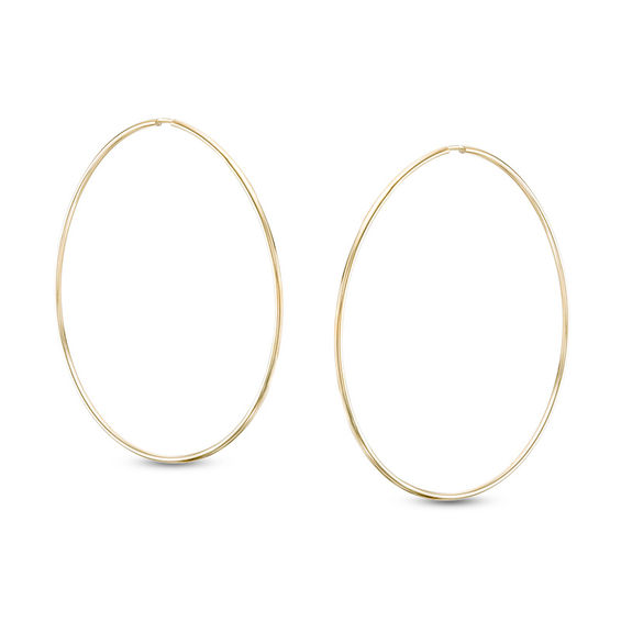 47mm Thin Hoop Earrings in 14K Gold