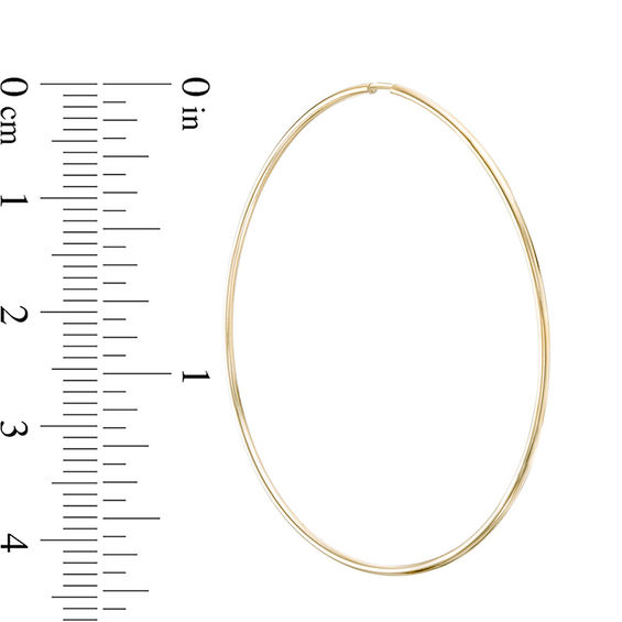 47mm Thin Hoop Earrings in 14K Gold